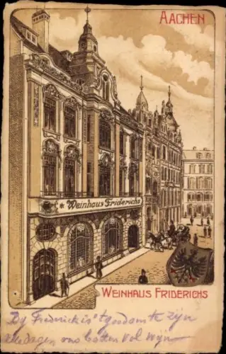 Litho Aachen, Weinhaus Friedrichs
