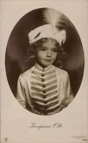 Passepartout Ak Kronprinz Otto, Sohn von Erzherzog Carl Franz Josef von Österreich, Portrait