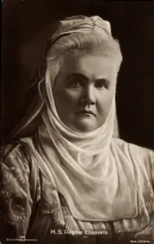 Ak Königin Elisabeth von Rumänien, Elisabeth zu Wied, Portrait, Schriftstellerin Carmen Sylva