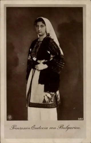 Ak Prinzessin Eudoxia von Bulgarien, Volkstracht