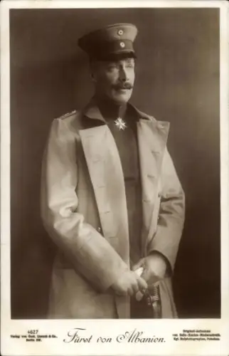 Ak Wilhelm zu Wied, Fürst von Albanien, Portrait, Orden