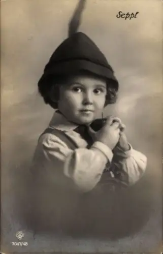 Ak Seppl, Junge in Tracht