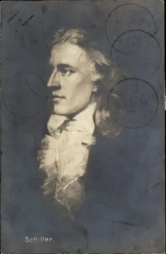 Künstler Ak Rumpf, Schriftsteller Friedrich von Schiller, Portrait