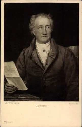 Künstler Ak Stieler, J., Dichter und Schriftsteller Johann Wolfgang von Goethe, Portrait