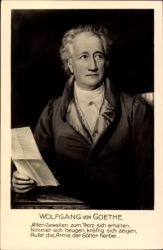 Künstler Ak Stieler, J., Dichter und Schriftsteller Johann Wolfgang von Goethe, Portrait