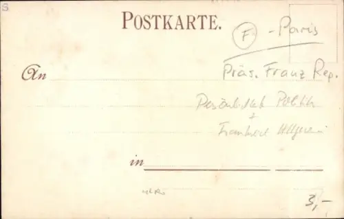 Ak Félix Faure, Präsident von Frankreich, Portrait