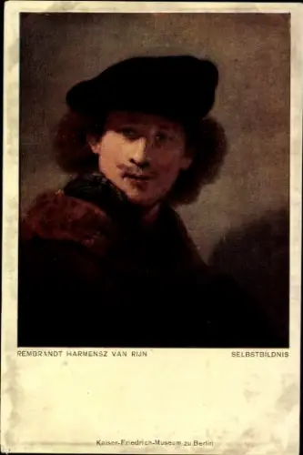 Künstler Ak Rembrandt van Rijn, Selbstbildnis