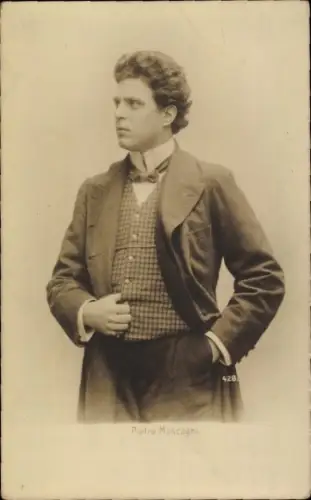 Ak Komponist Pietro Mascagni, Portrait