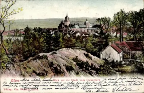 Ak Bad Cleve Kleve am Niederrhein, Blick auf die Stadt  Cleverberg, Bäume, Verlag Chr. Wegele