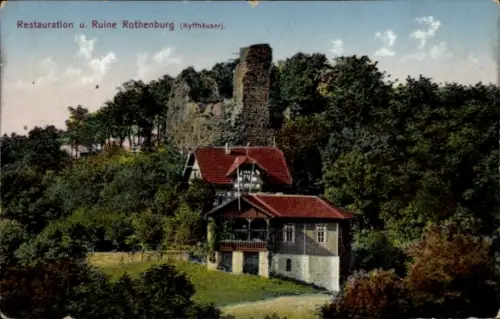 Ak Steinthaleben Kyffhäuserland in Thüringen, Rothenburg, Restauration