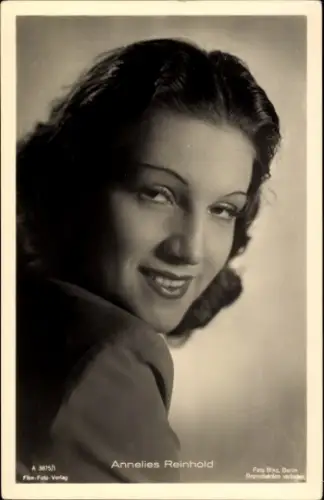 Ak Schauspielerin Annelies Reinhold, Portrait