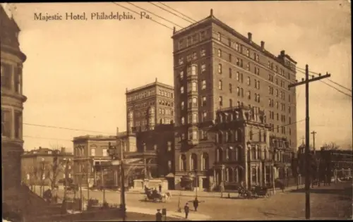 Ak Philadelphia Pennsylvania USA, Majestic Hotel,  Pa.,  Architektur, 
