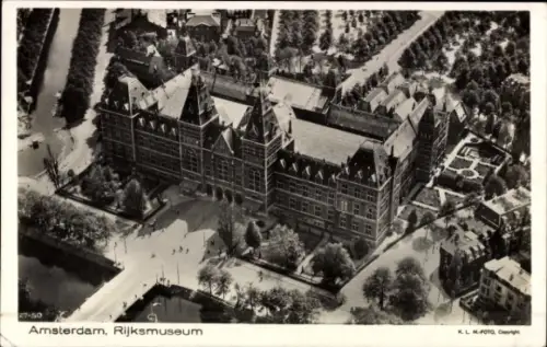 Ak Amsterdam Nordholland Niederlande, Luftaufnahme Rijksmuseum