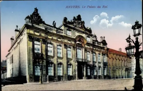 Ak Anvers Antwerpen Flandern, Palais du Roi