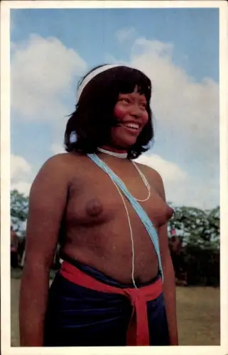 Ak Paraguay, India Maca Chaco, Frau mit entblößtem Busen