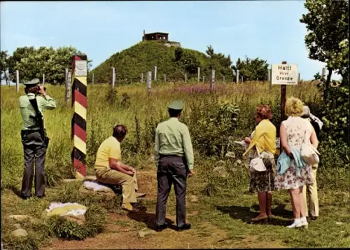 Ak Grenzübersichtspunkt Parkplatz Schwarzes Moor Hochrhön, Erdbunker, DDR