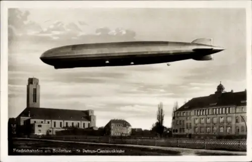 Ak Friedrichshafen am Bodensee, Zeppelin, St. Petrus Canisiuskirche