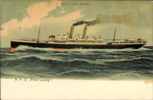 Ak Dampfer RPD Prinz Ludwig, Norddeutscher Lloyd Bremen