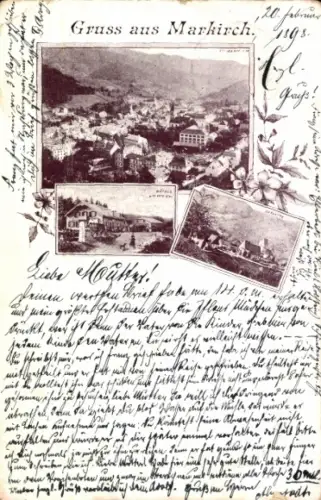 Ak Sainte Marie aux Mines Markirch Elsass Haut Rhin, Gesamtansicht, Teilansichten
