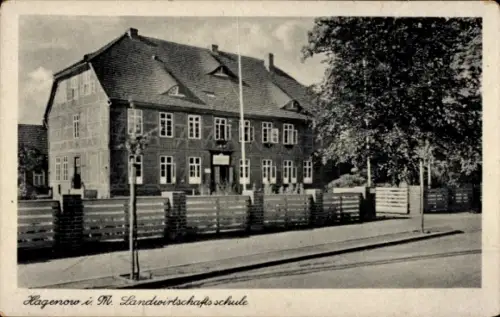 Ak Hagenow in Mecklenburg, Landwirtschaftsschule