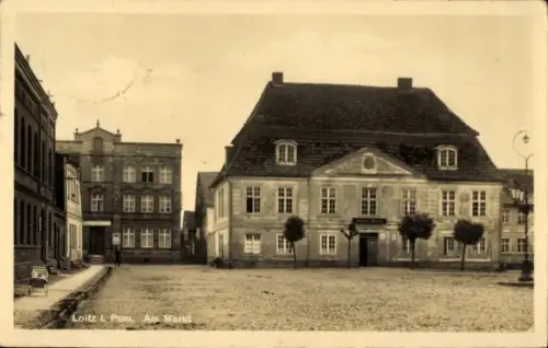 Ak Loitz in Vorpommern, Am Markt