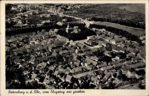 Ak Boizenburg an der Elbe, Fliegeraufnahme