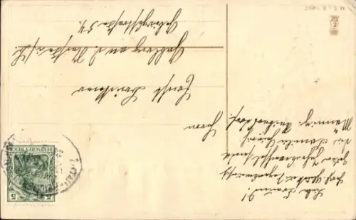 Präge Ak Glückwunsch Neujahr, Eisenbahn, Tannenbaum