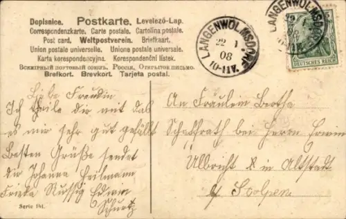 Präge Ak Gott grüße Dich, Klee