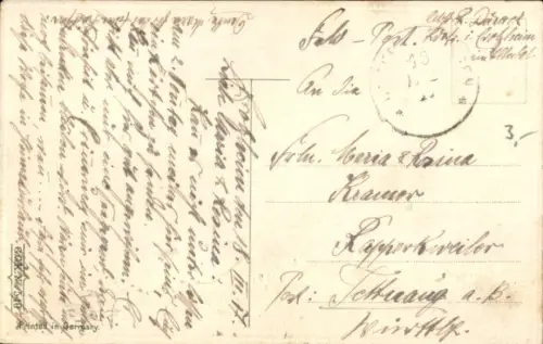 Präge Ak Mann beobachtet einen Dampfer, Wanderer