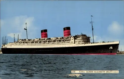 Ak RMS Queen Elizabeth, Cunard Line