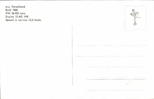 Ak Svenska Amerika Linien, MS Forestland