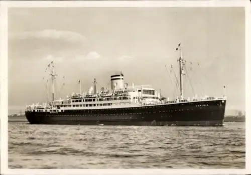 Ak Dampfschiff Caribia, Doppelschraubenmotorschiff, HAPAG, Hans Hartz