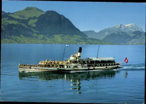 Ak Vierwaldstättersee, Dampfer Gallia