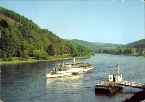 Ak Weiße Flotte Dresden, Oberdeckdampfer