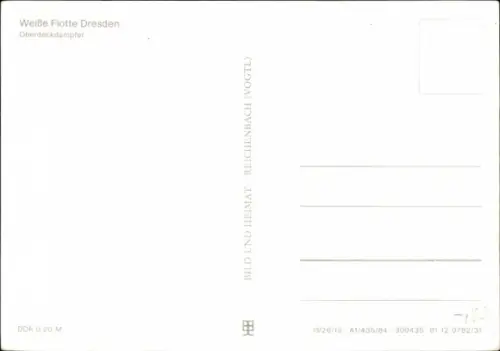 Ak Weiße Flotte Dresden, Oberdeckdampfer