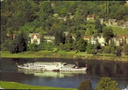 Ak Weiße Flotte Dresden, Motorschiff Typ Oberelbe