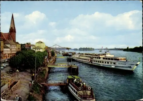 Ak Biebrich am Rhein Wiesbaden, Rheinufer, Luxusdampfer Europa