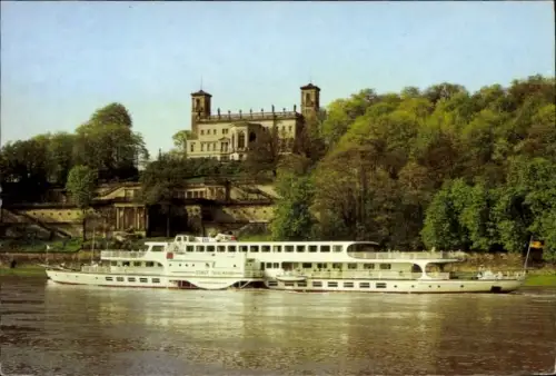 Ak Weiße Flotte Dresden, Motorschiff Typ Oberelbe, Ernst Thälmann