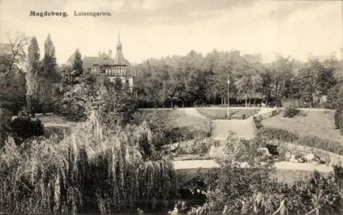 Ak Magdeburg an der Elbe, Luisengarten