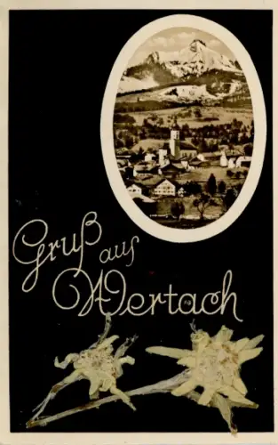 Material Ak Wertach im Allgäu, Gesamtansicht, Edelweiß