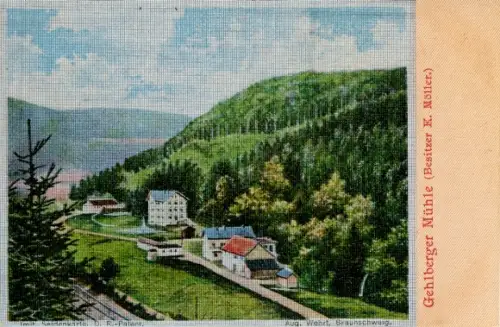 Seiden Ak Gehlberg Suhl in Thüringen, Gehlberger Mühle
