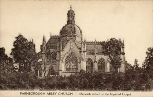 Ak Farnborough Hampshire England, Farnborough Abbey Church, Imperial Crypt, keine Personen, keine