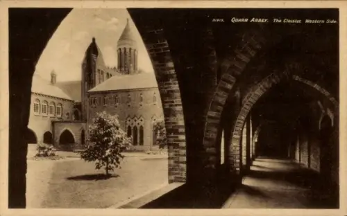 PC Ryde Isle of Wight England, Quarr Abbey, Cloister, Western Side
