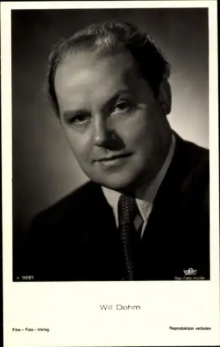 Ak Schauspieler Will Dohm, Portrait