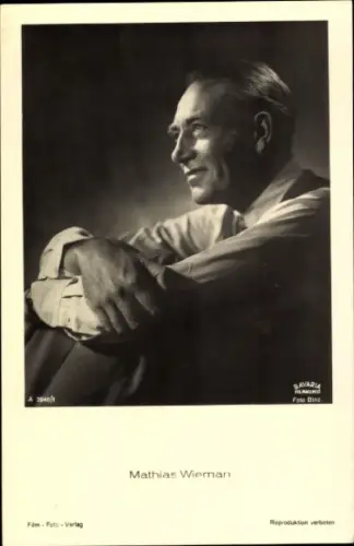 Ak Schauspieler Mathias Wieman, Portrait, Autogramm