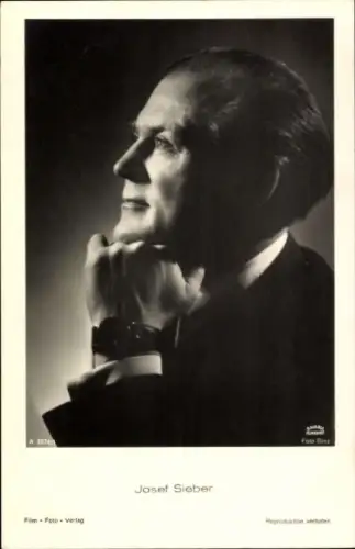 Ak Schauspieler Josef Sieber, Portrait im Profil