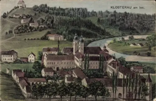 Ak Au am Inn Gars am Inn Oberbayern, Klosterau