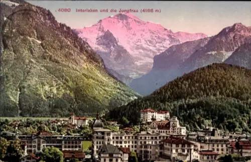 Ak Interlaken Kanton Bern Schweiz,  Jungfrau, Berge, Landschaft, 