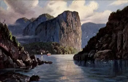 Künstler Ak Norwegen, Felswand
