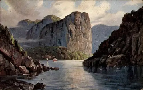 Künstler Ak Norwegen, Felswand